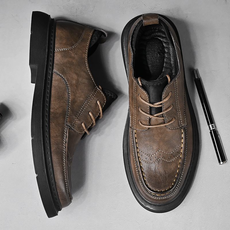 Кожаная обувь мужская повседневная кожаная обувь