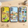 AAA Забавный Милый R-Rugrats Чехол для Телефона Для Samsung Galaxy A73,A72,A71,A70,A53,A52,A51,Другие Мягкий Черный Чехол