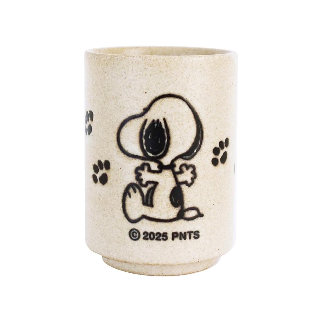PEANUTS Snoopy Microwave and Dishwasher White Made In 631103 Teacup, 270ml, Safe, Footprint, Beige, Japan,