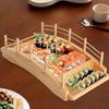 Handcrafted Wooden Bridge Dish for Food Presentation