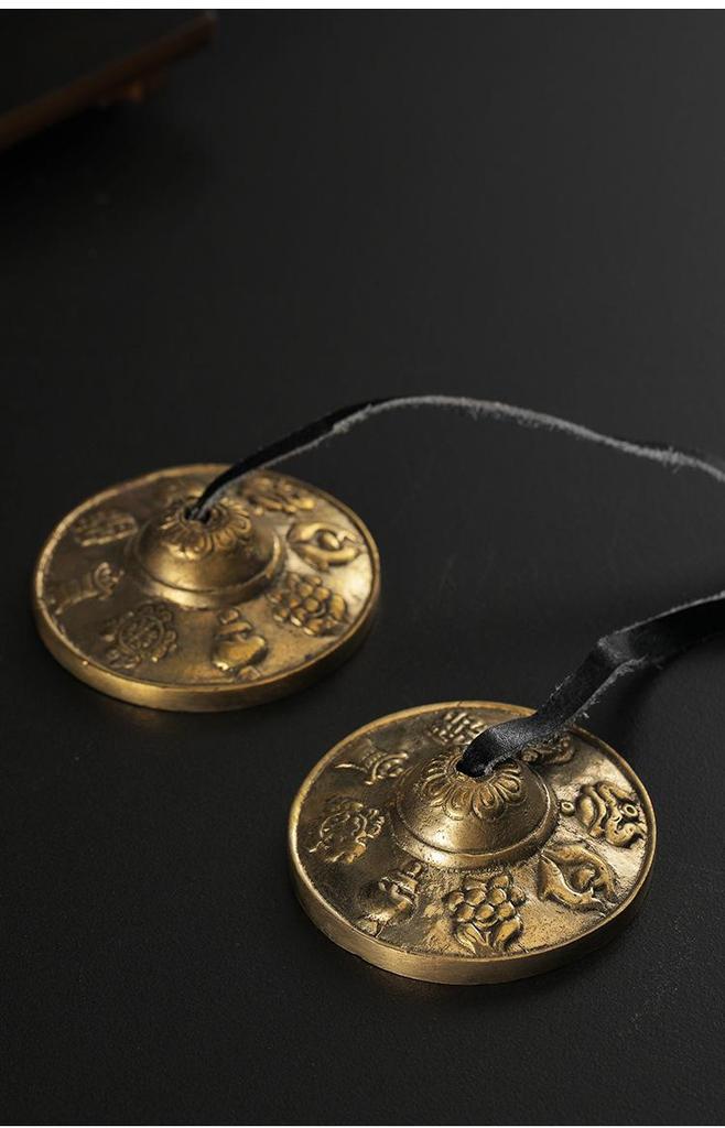 Nepalese Handmade Brass Cymbals: Yoga Gong & Percussion Instrument