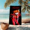 Personalized customized proof beach towel with Asuka Langley Soryu  pattern - soft, absorbent, quick-drying, perfect swimming, camping&bathing