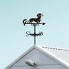 SUPERDANT Dachshund Weather Vane - Metal Roof Mount Wind Direction Indicator for Farmhouse Barn Outdoor Decor