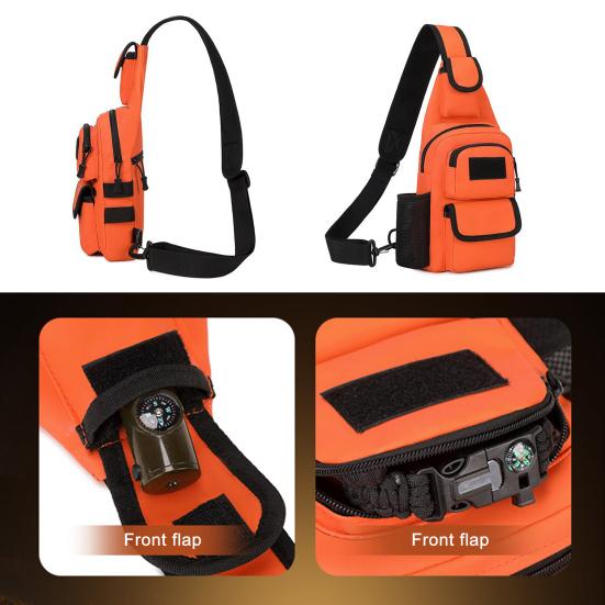 Нагрудная сумка-слинг Водонепроницаемый нейлон Портативная Большая вместимость Для активного отдыха Путешествий Кемпинга Рыбалки Спорта Бега Сумка через плечо Одноплечевая сумка