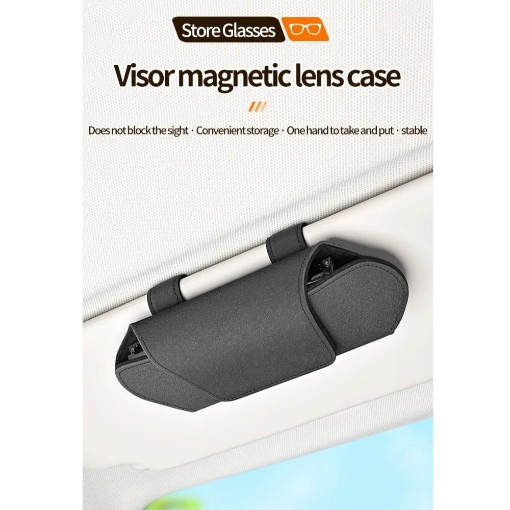 Premium Magnetic Suction Car Glasses Case High-end Car Interior Sunglasses Box Automobile