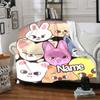 Custom Name Name Cute Animal Friends Party Blanket For Couch Bed Plush Cozy Fuzzy Blanket Super Soft Warm Blankets For Fall And Winter 091640