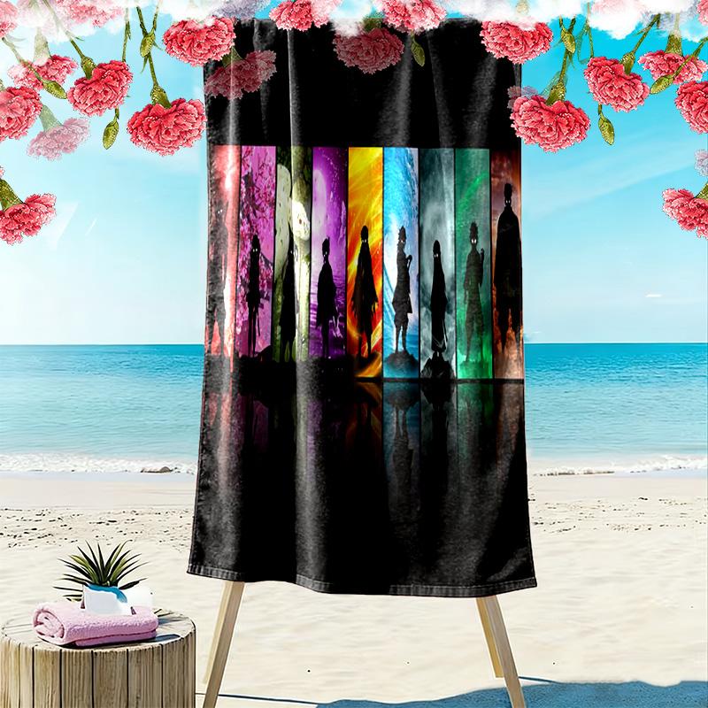 Anime Fusion Power Passion beach towel soft beach swim Absorbent bath towel seaside Outdoor picnic beach mat Travel and vacation towels beach towel