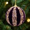 Purple Color Christmas Ball Ornaments Plastic Material Christmas Decorations  New Year Gift