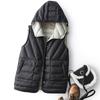 Double-sided Wear Contrasting Color Hooded Down Vest for Women's 2025 Autumn and Winter Senior Feeling Thin and Warm Vest White Duck Down Vest