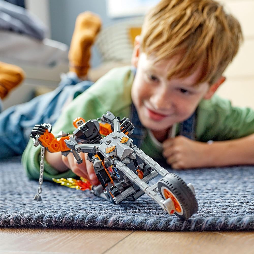 LEGO Super Heroes Marvel Ghost Rider Mech Suit & Bike Building Set 76245 Toy for Boys Age 7 and Up