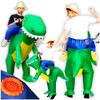 Dinosaur costume disguise self-inflating inflatable dinosaur t-rex costume