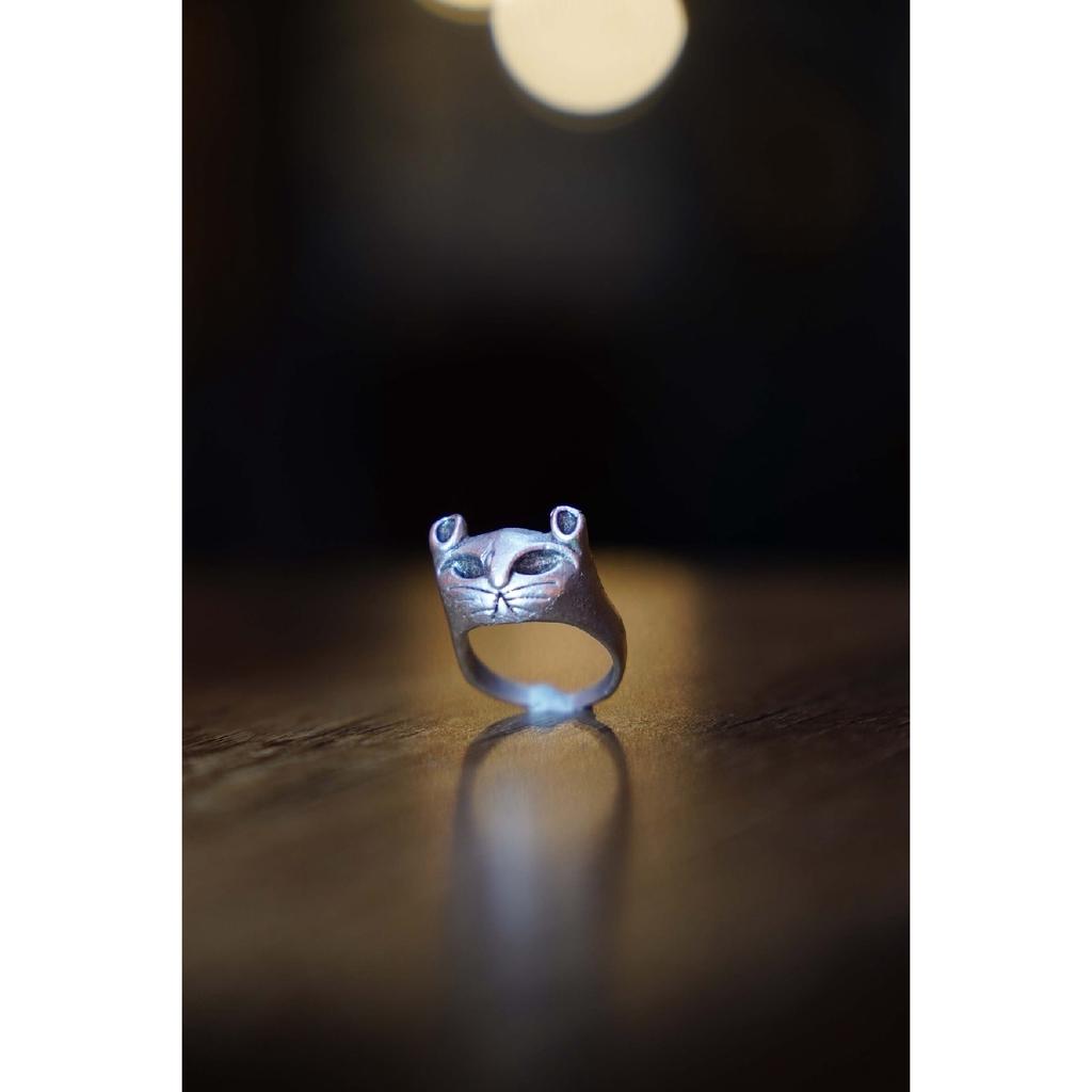 Фигурка лисы Кицунэ Фокс, регулируемое черное кольцо