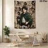 Attack Titan Levi Wall Tapestry Tapestry Background Cloth Wallmounted Work Of Art Christmas Gift Home Decor