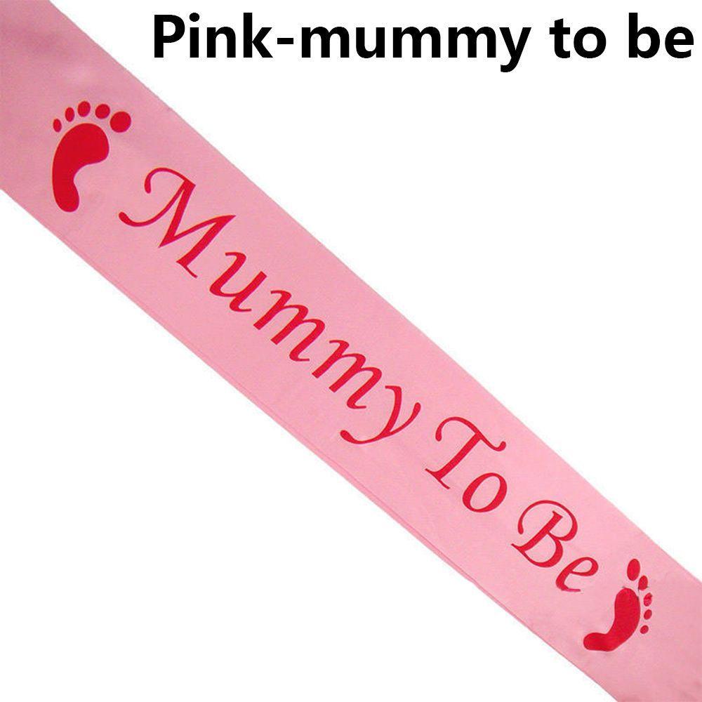 Fashion Mommy To Be Newborn Party Decoration Mom Favor Gift Footprint Sash Boy Girl