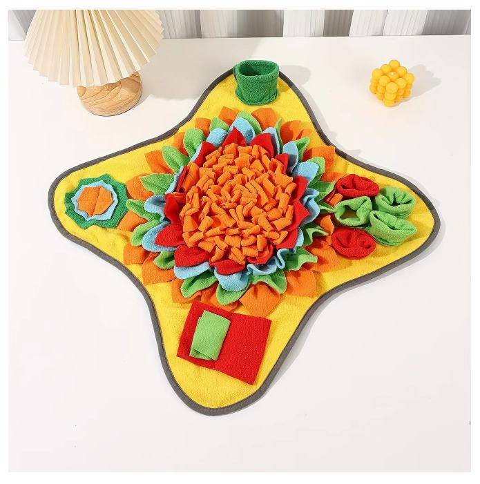Интерактивный коврик для поиска лакомств для собак Good Pet Snuffle Mat, интерактивная головоломка для кормления, способствующая развитию естественных навыков поиска пищи.