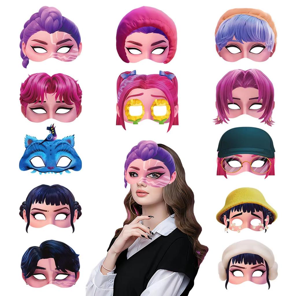 Kpop Demon Hunters Masks Kids Birthday Party Cosplay Party Pography Props Decorations Girls Boys Halloween Party Gifts 3