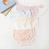 5PCS Cotton Crotch Sweet Briefs Mid Waist Underpants for Women Elastic Bowknot Panties Women