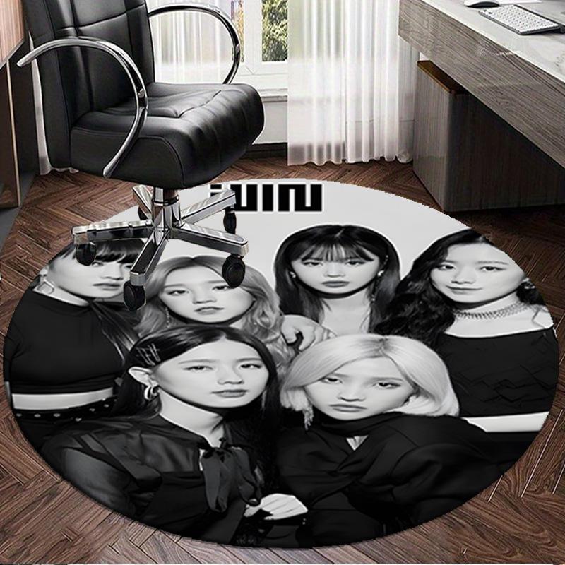 Kpop idle Colorful Dreams Round Rug for Livingroom,Bedroom, Palyroom, Chair Rug, Area rug, Circle Carpet, Large Size Fan Christmas gift