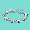 Minimalist Women 925 Silver Bracelet Creative Pea Design Silver Chain 19CM Women Fashion Bracelet Charm Jewelry Gift