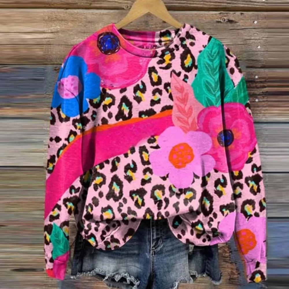 Leopard 3d Print Hoodies Women Fashon Hoodie Animal Tiger Sweats Women's Hoodies Sweatshirt Round Neck Coats  Floral Clothes