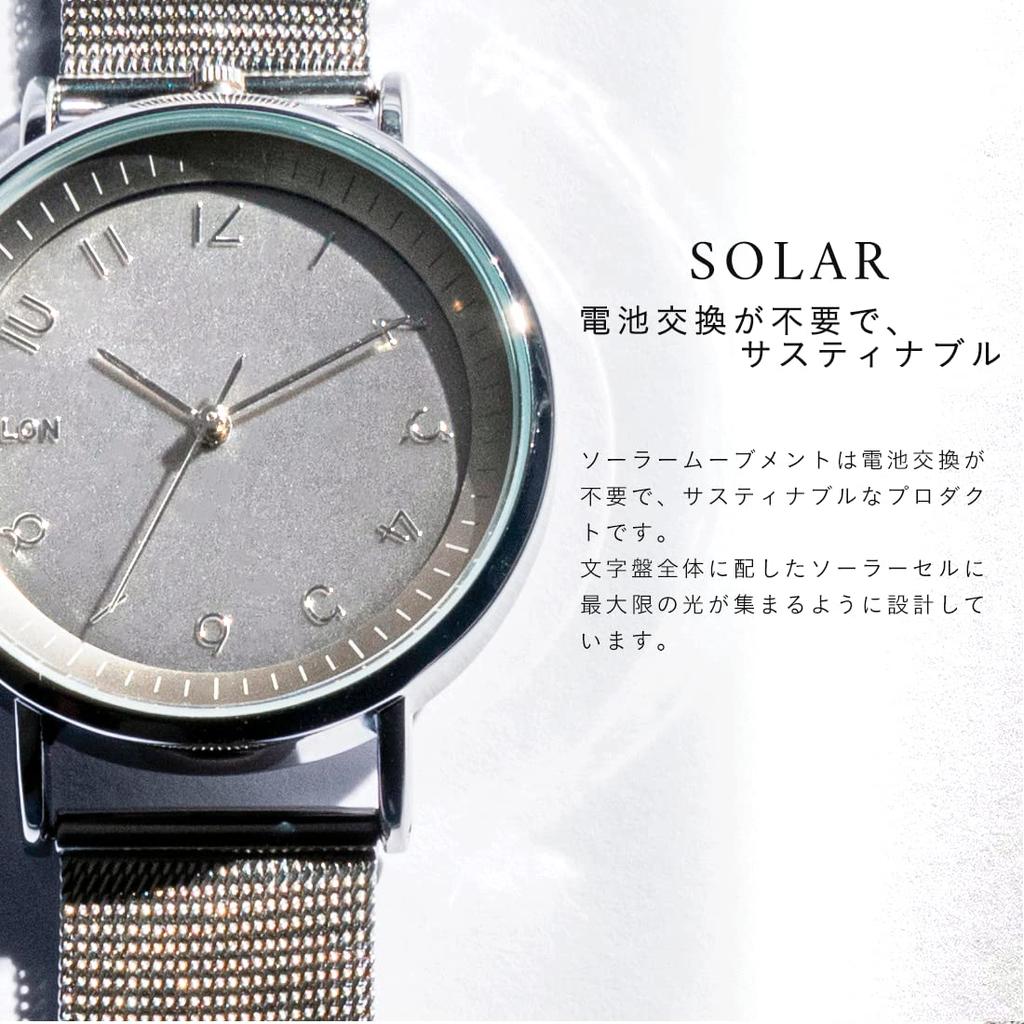 Klon Watch Solar Watch Replacement Strap Simple 38mm KLON SLIM SOLAR STYLE HIDE TIME 2ND 38mm Men's Women's -SILVER MESH-