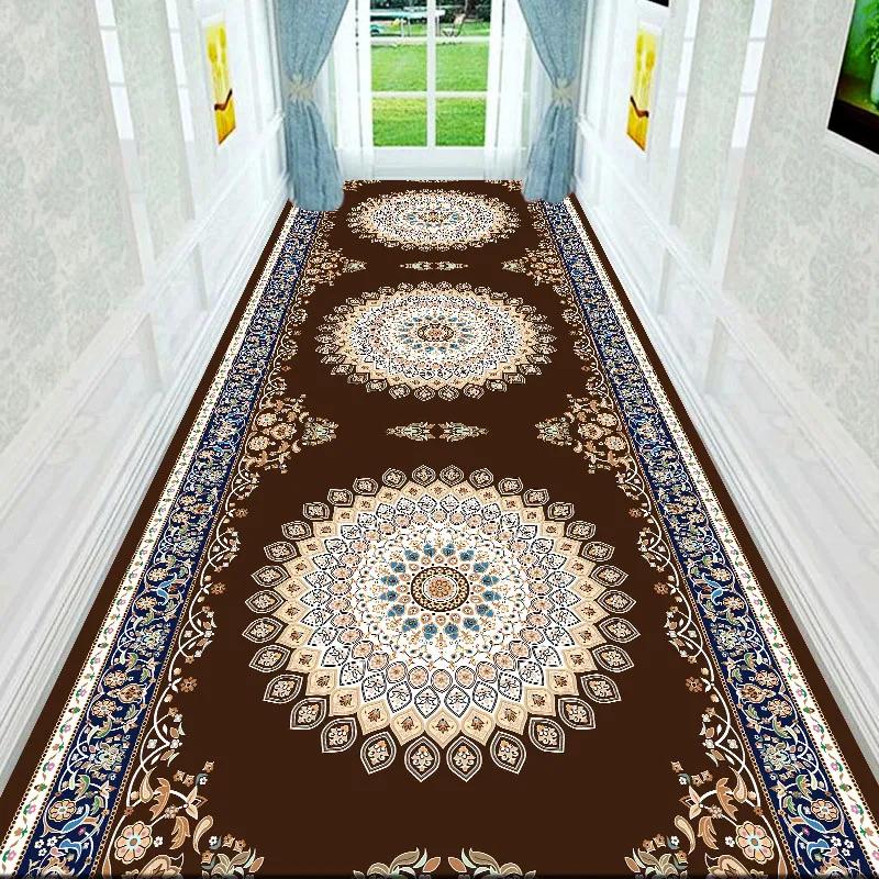 Nordic Abstract Long Corridor Carpet Non-slip Hallway Area Rugs Hotel Passageway Runners Washable Porch Entry Doormat Easy Clean