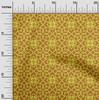 oneOone Cotton Flex Dark Mustard Fabric Damask Dress Material Fabric Print Fabric By The Yard 40 Inch