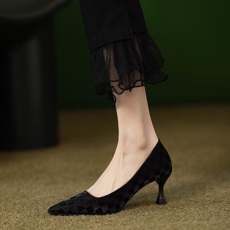 2024 Новый Стиль Модные и Универсальные Остроносые Удобные Однотонные Весенне-Осенние Универсальные Женские Туфли Zapatos