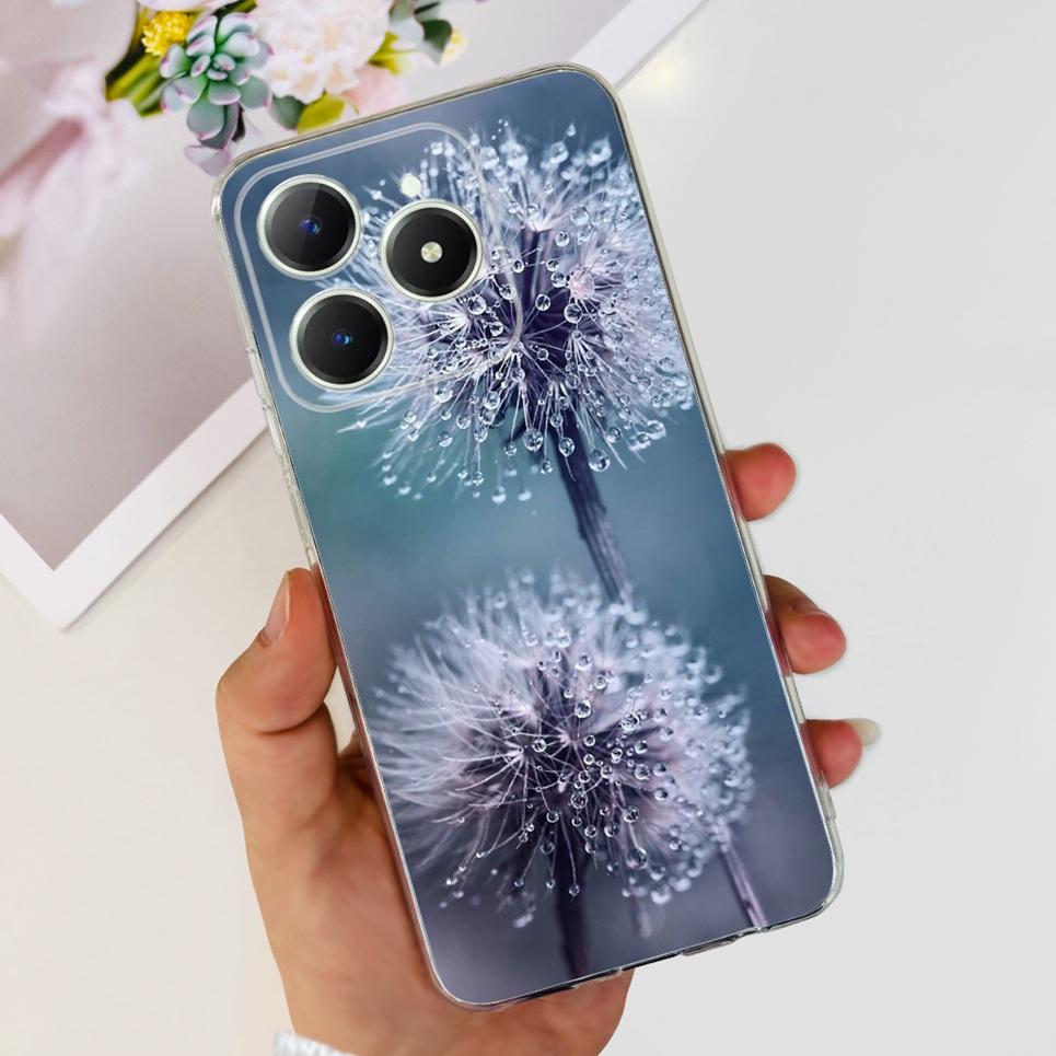 Чехол-сердце для пары для Realme Narzo N61 N63 Realme C63 C61 Прозрачный Мягкий Силиконовый Тонкий Чехол для Телефона Модный Capas