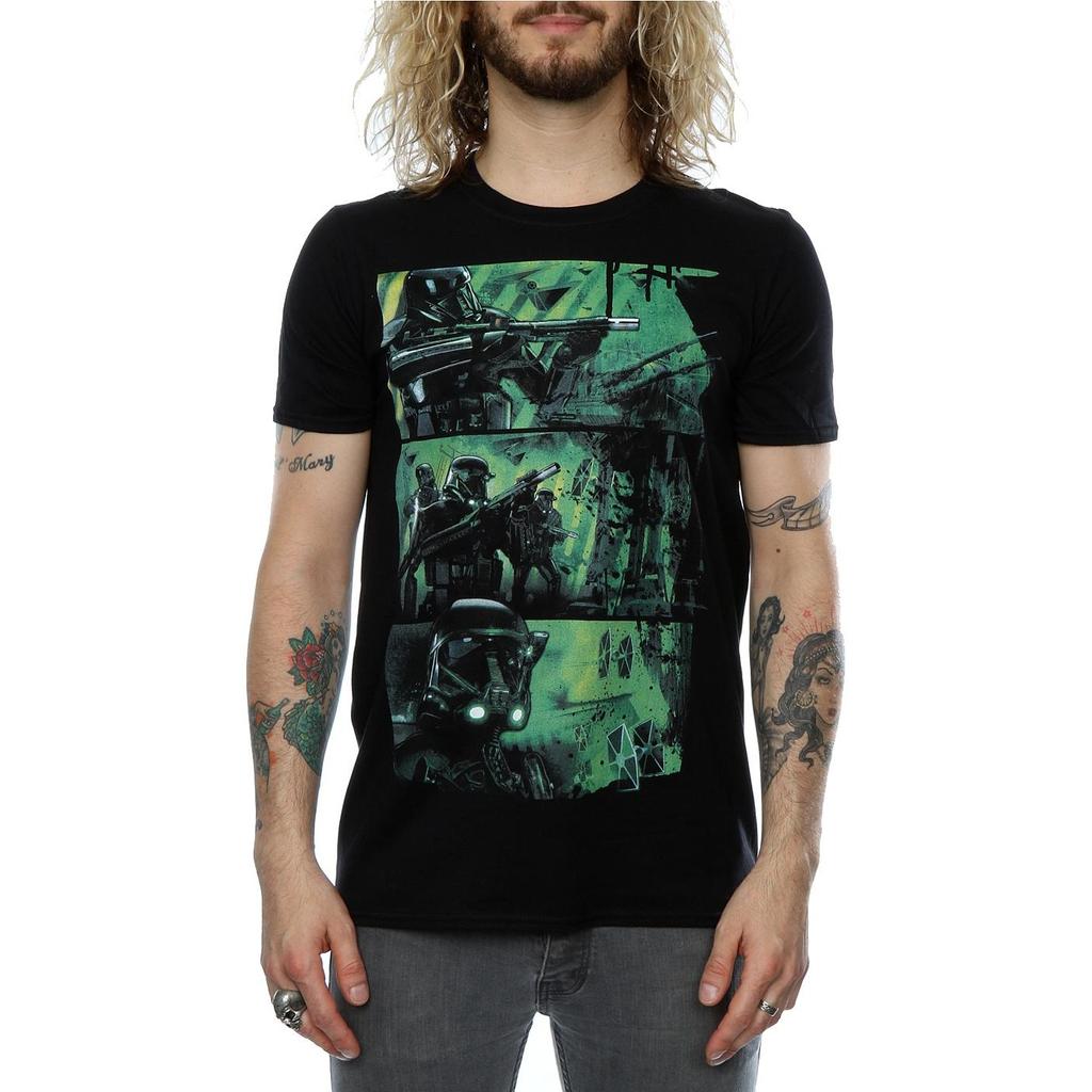 STAR WARS Mens Rogue One Death Trooper Comic Strip T-Shirt