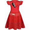 Red Queen Halloween Dress for Girls Kids Costume Role Play Outfit
