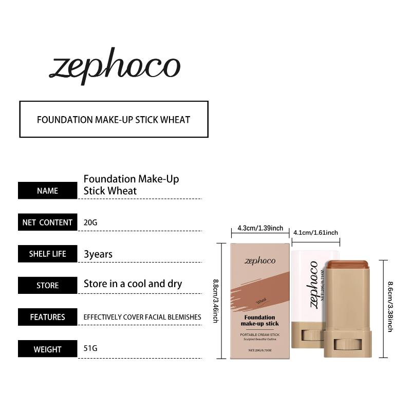 Skin Tint Stick Waterproof Nourishing Solid Tinted Serum Foundation Skin Tint Balm Face Tinted Face Contour Stick Makeup