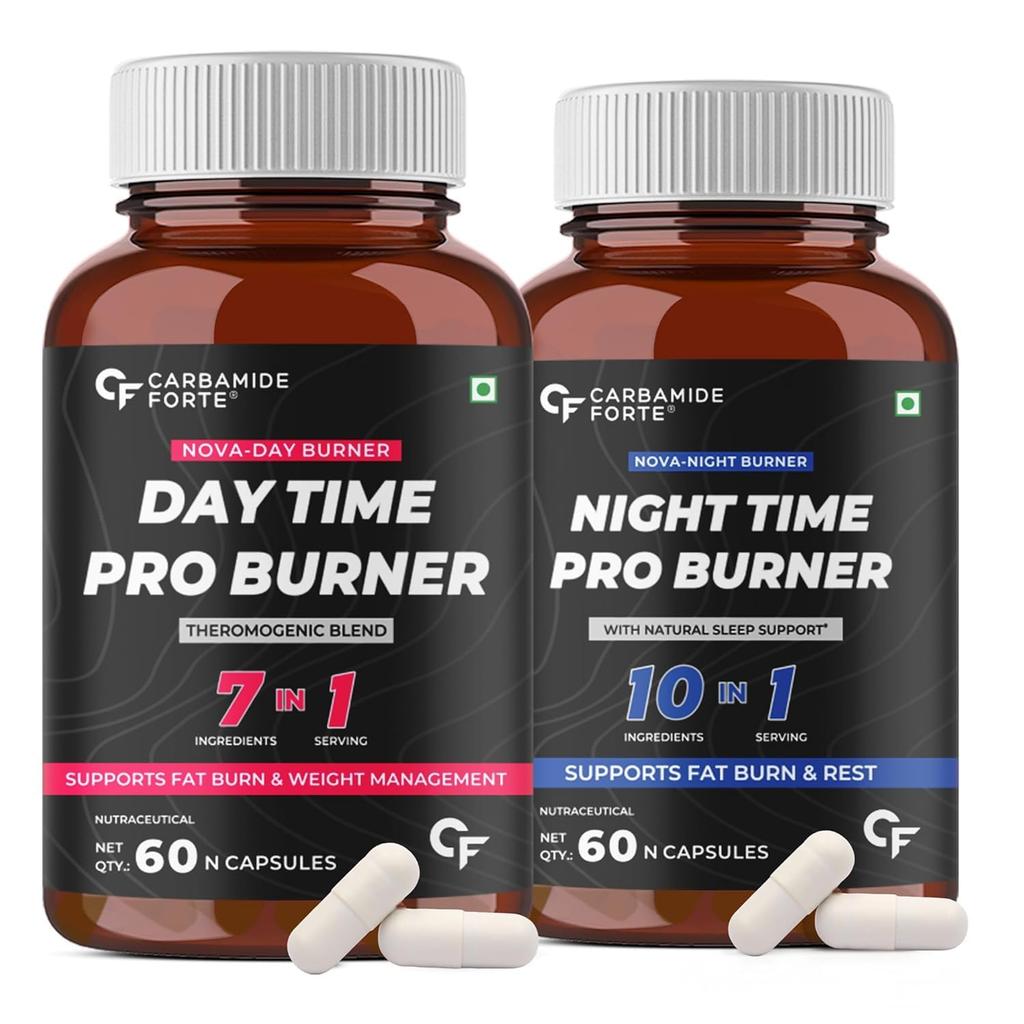 Капсулы Nova Carbamide Forte Day & Night для сжигания жира для похудения Женщины Мужчины 60 Капсул x упаковка 2