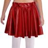 Girls Shiny Bronzing Cloth Style Elastic Waistband Dance Skirt Stylish Performance Costume