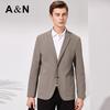 [Easy to maintain] Light luxury and simple flat collar men's suit for spring and autumn leisure, single Western suit jacket