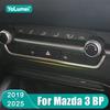 For Mazda 3 BP 2019 2020 2021 2022 2025 2024 2025 Stainless Steel Car Central Control Conditioner Trim Strips Cover Accessories