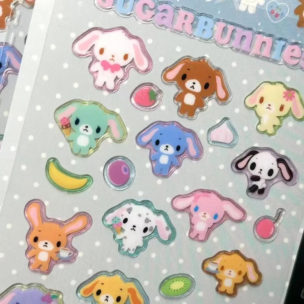 Новые Sanrio Usahana Sugarbunnies 3D Стикеры-пузыри Игрушка Декоративные наклейки для дневника девочки Чехол для телефона DIY Украшение для камеры Игрушка Подарок