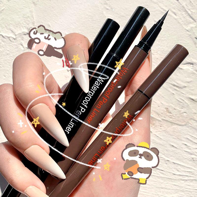 Натуральная стереоскопическая подводка для глаз, водостойкая, устойчивая к поту, не размазывается, быстросохнущая, спящая, контурная, жидкая подводка для глаз, стойкий макияж