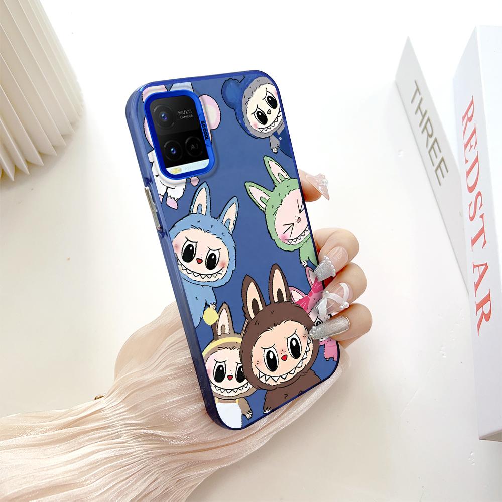 Окрашенный узор, красочный серебристый, двухсторонний, жесткий, противоударный чехол для телефона Vivo