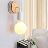 Wood Wrought Iron Wall Lamp Modern Minimalist Wall Lights Fixture E27 For Living Room Home Indoor Sconces Lighting Decorative