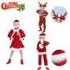 Extravagant Toddler Adult Elk Santa Claus Costume For Xmas Party