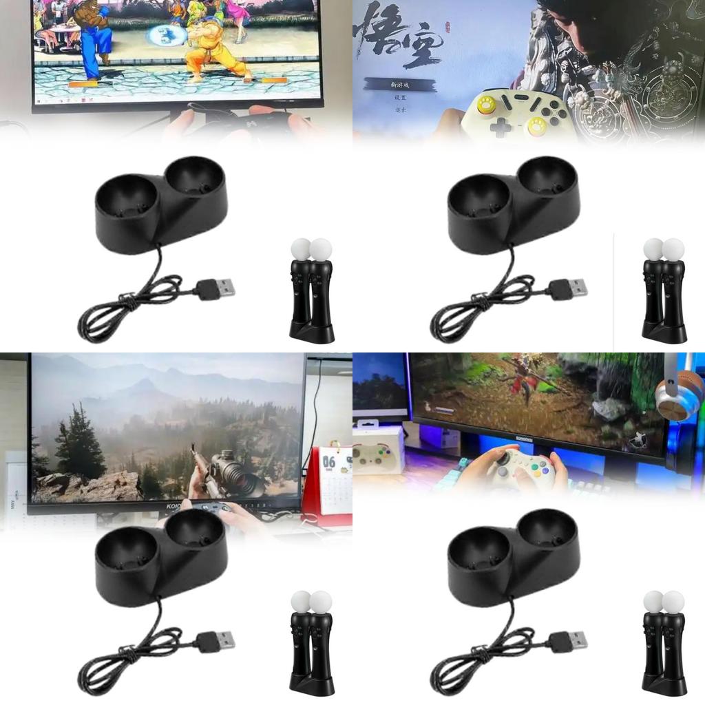 Зарядная док-станция для PS4VR с быстрой зарядкой для контроллеров PS4 Move VR, подходит для игровых энтузиастов