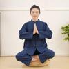 Комплект для буддийской дзен-медитации с длинным рукавом - Хлопок Лен Храмовый стиль Тан