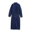 Women's Spring 2025 POLO Collar Denim Belted Lapel Dress