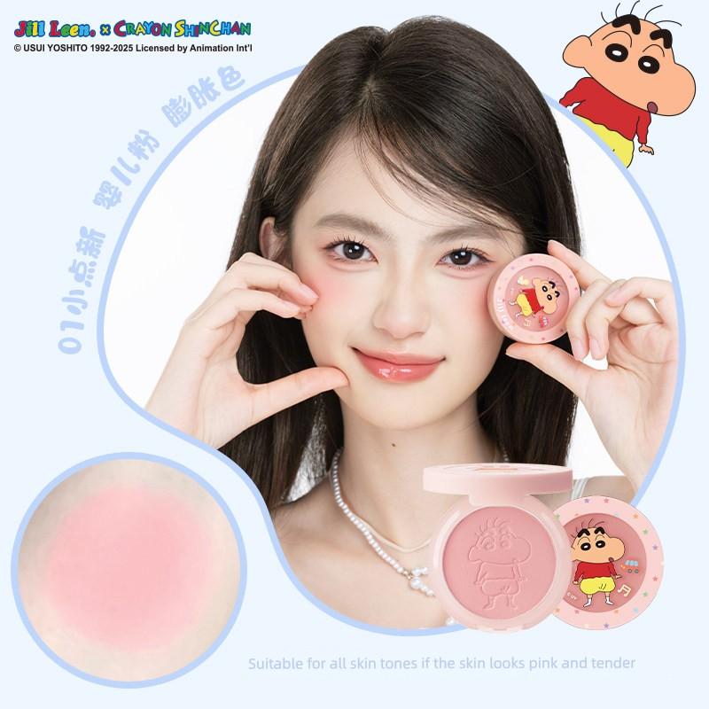 Jillleen Crayon Shin-Chan Baby Single Color Blush Soft Mist Matte Brightening Contouring Matte Atmosphere Expanding and Contracting Effect