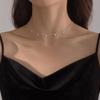 Trendy Shiny Bead Clavicle Necklace for Women - Cool Niche Design