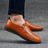 Мужская обувь из натуральной кожи, повседневные формальные лоферы без шнуровки, мужские мокасины, итальянские черные мужские туфли для вождения