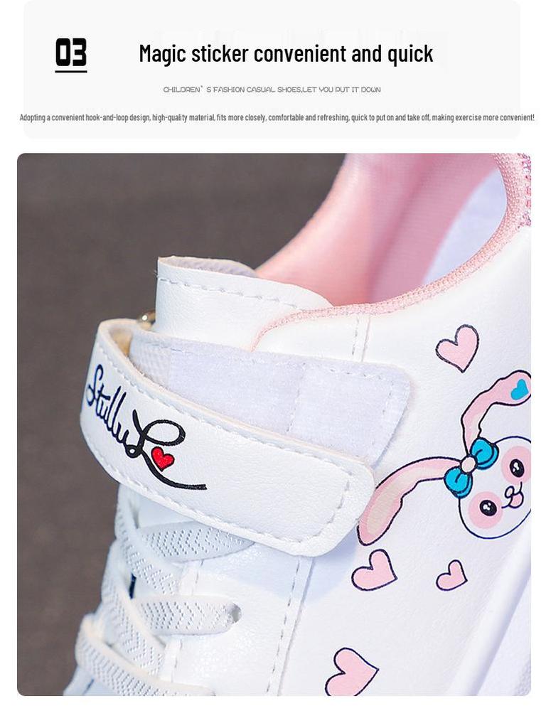 Белые беговые кроссовки с мягкой подошвой, нескользящие, 2025 года, для девочек - Идеально подходят для начальной школы и спорта