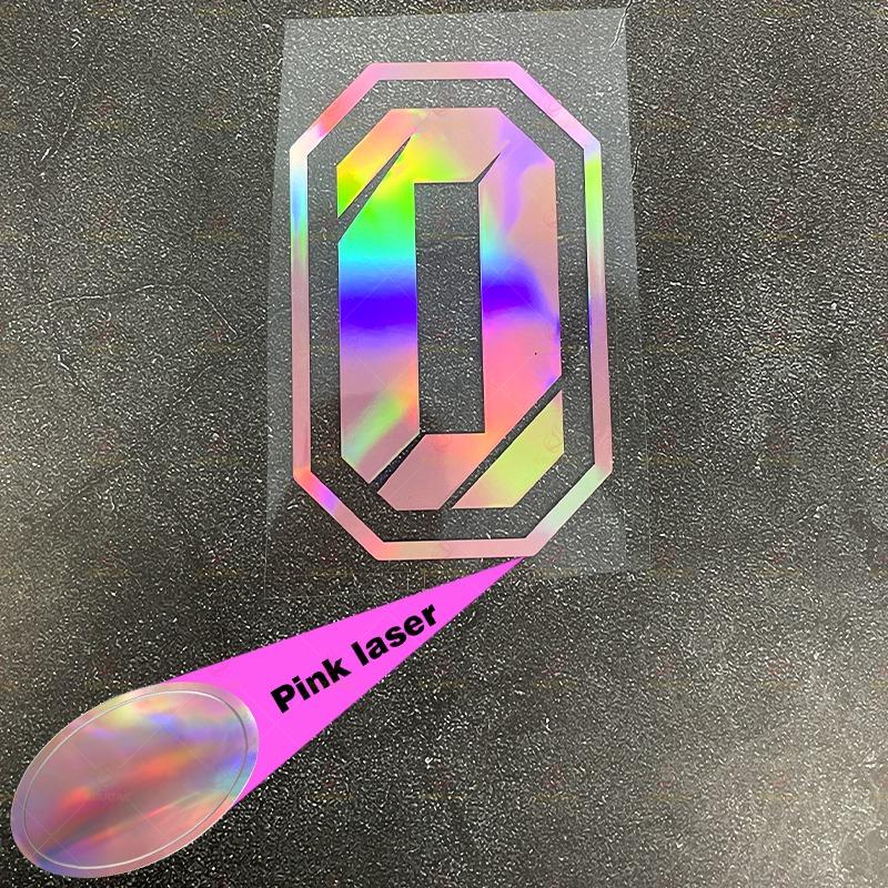 1PC Laser Pink Motorcycle Number Stickers 0-9 Waterproof for Motorbike Helmet Fuel Tank Fender DIY Bicycle Scooter Vinyl Decals