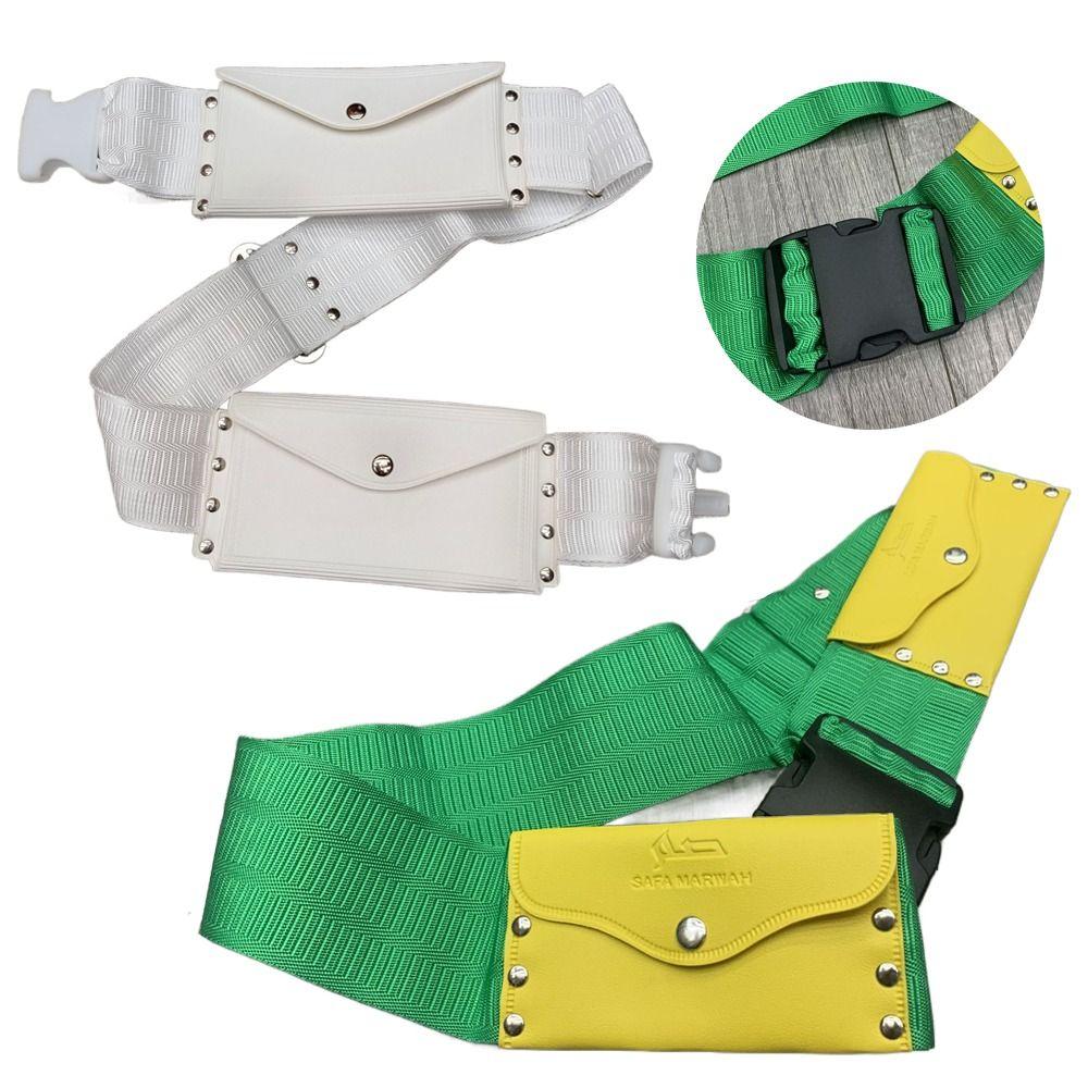 Wide Studded Waist Belt Stretchy Prayer Belt Unisex Arab Fanny Pack Umrah Girdle
